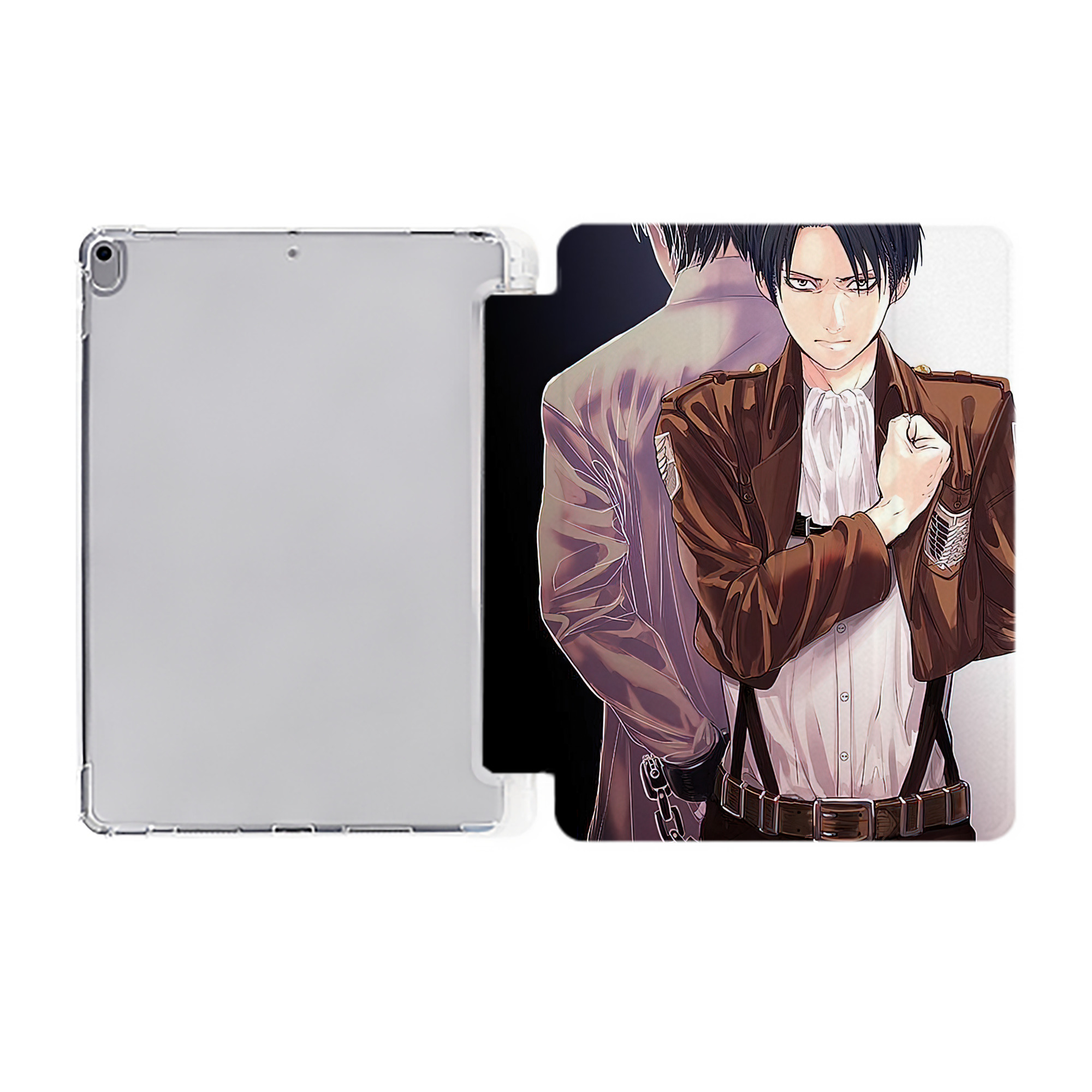 （画像用） 進撃の巨人 Attack on Titan IPad ケース ペン収納付き 三つ折りスタンド PUレザー×シリコン 対応機種9.5/10.5/10.9インチ